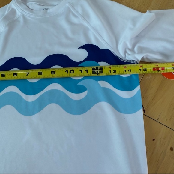 Wonder Nation OCEAN COAST Long Sleeve Swim Shirt size 8 White - Picture 3 of 6